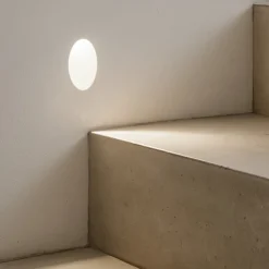 Valzer segnapasso di gesso ovale da incasso led 1w 3000k 220-230v ondaluce
