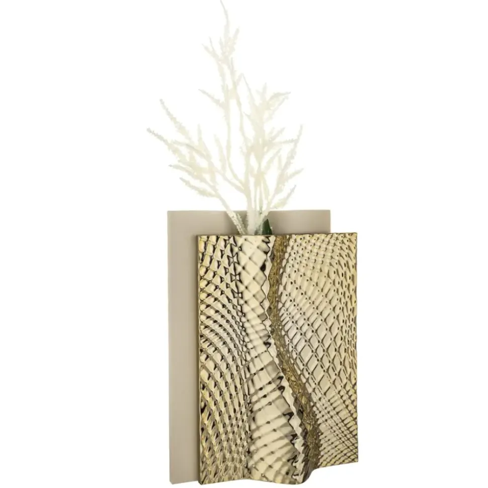 Vaso design soprammobile nocciola h30cm oro bongelli preziosi