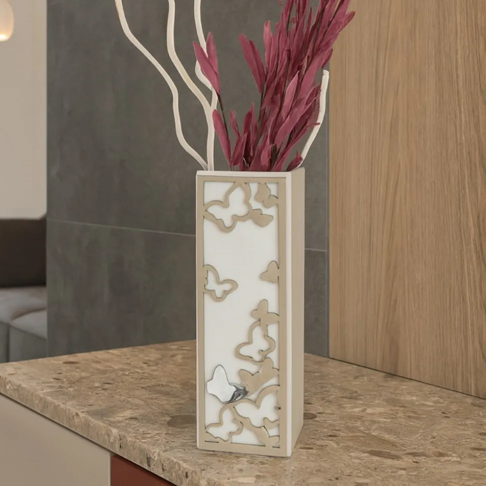 Vaso moderno farfalle nocciola bongelli preziosi