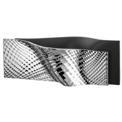 Vaso orizzontale nero argento design moderno bongelli preziosi
