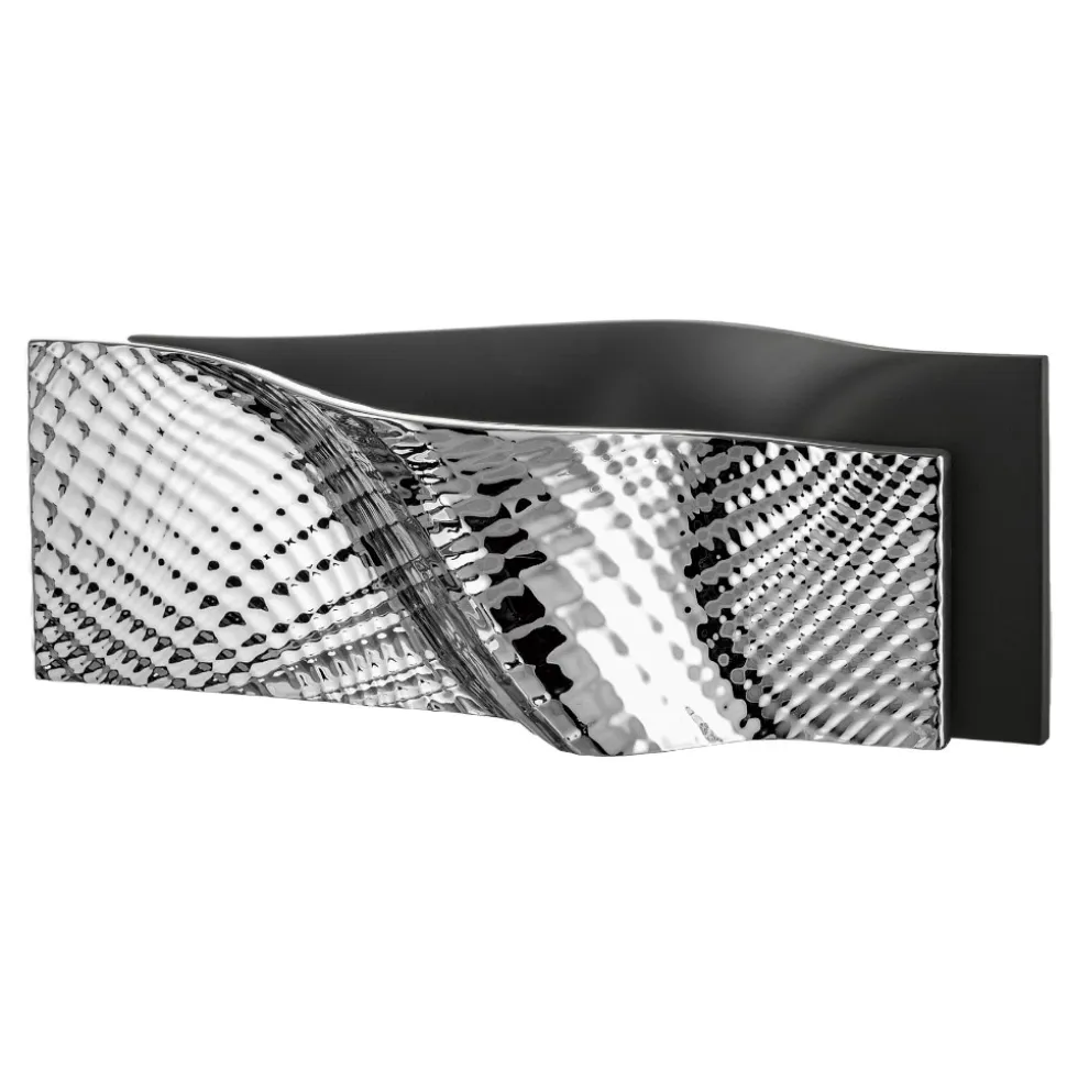 Vaso orizzontale nero argento design moderno bongelli preziosi