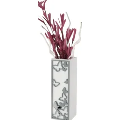 Vaso soprammobile moderno farfalle grigio bongelli preziosi