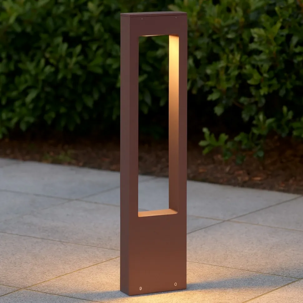 Vega ideal lux paletto lampione da giardino ip44 marrone
