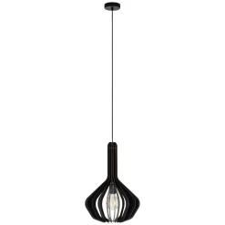 Velasco eglo lampada a sospensione per cucina in legno colore nero