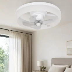 Ventilatore con plafoniera bianco led cct ambienti fino a 13mq con telecomando