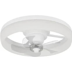 Ventilatore con plafoniera bianco led cct ambienti fino a 13mq con telecomando