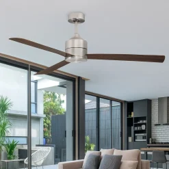 Ventilatore da soffitto con pale legno silenzioso 20mq con telecomando