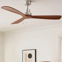 Ventilatore da soffitto con telecomando 39mq pale in legno