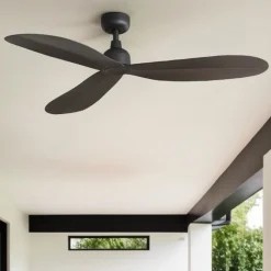 Ventilatore da soffitto design marrone ip44 smart app tuya 13-17mq