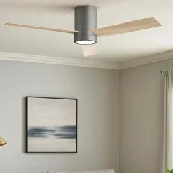 Ventilatore da soffitto grigio con luce telecomando 20mq