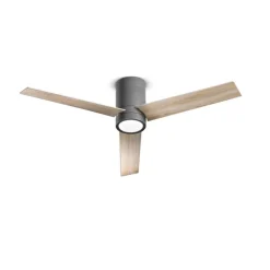 Ventilatore da soffitto grigio con luce telecomando 20mq