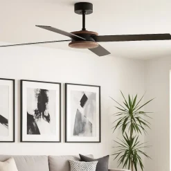 Ventilatore da soffitto marrone nero ambienti max 28mq smart app