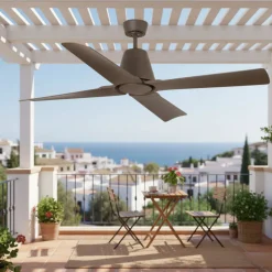 Ventilatore da soffitto marrone ip44 per esterno 13-18mq