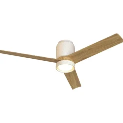 Ventilatore da soffitto motore dc luce led cct ceramica bianca 13-20mq