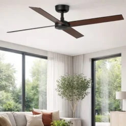 Ventilatore da soffitto marrone scuro 28mq motore silenzioso inverter telecomando