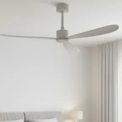 Ventilatore da soffitto moderno smart app tuya grigio ambienti 28mq