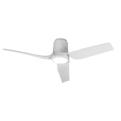 Ventilatore da soffitto moderno bianco con led cct ambienti 20mq motore dc