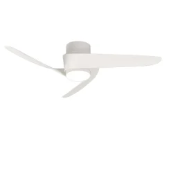 Ventilatore da soffitto moderno bianco led cct dimmerabile fino a 13mq