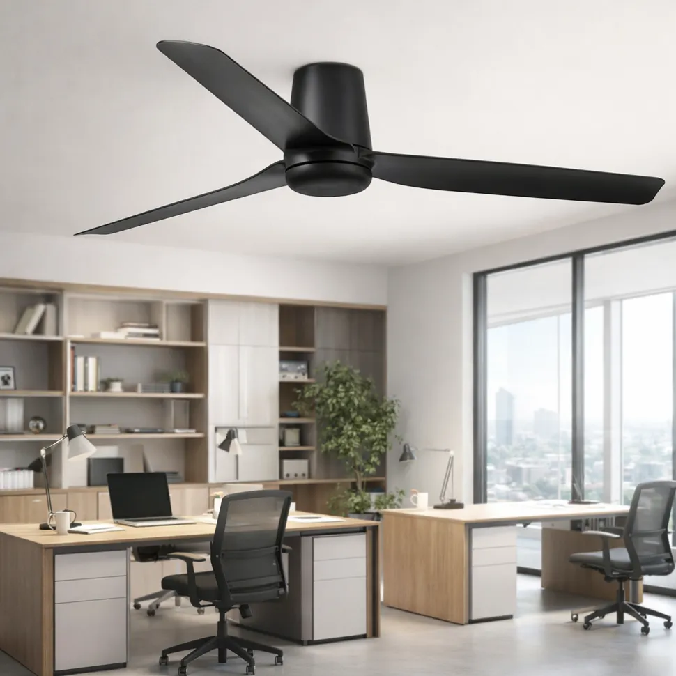 Ventilatore da soffitto nero smart app wifi 17mq silenzioso