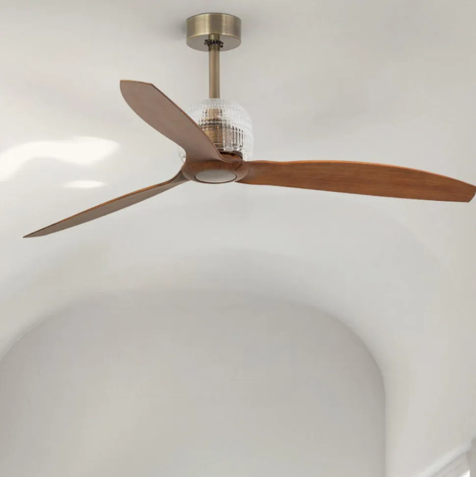 Ventilatore da soffitto oro invecchiato 17mq motore silenzioso dc