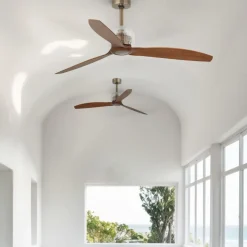 Ventilatore da soffitto oro invecchiato 17mq motore silenzioso dc