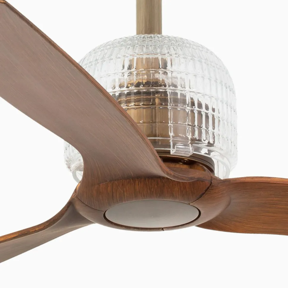 Ventilatore da soffitto oro invecchiato 17mq motore silenzioso dc