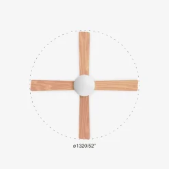 Ventilatore da soffitto pale smart app tuya bicolore bianco legno 28mq