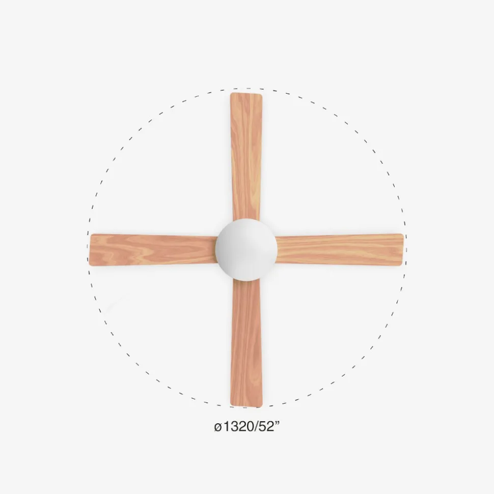 Ventilatore da soffitto pale smart app tuya bicolore bianco legno 28mq