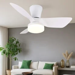 Ventilatore da soffitto pale bianche con luce telecomando