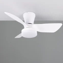 Ventilatore da soffitto pale bianche con luce telecomando