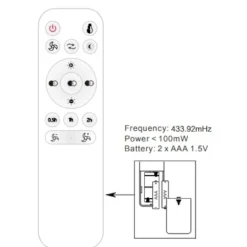 Ventilatore da soffitto pale bianche con luce telecomando