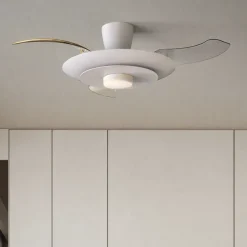 Ventilatore da soffitto pale retrattili bianco led cct ambienti 13-20mq
