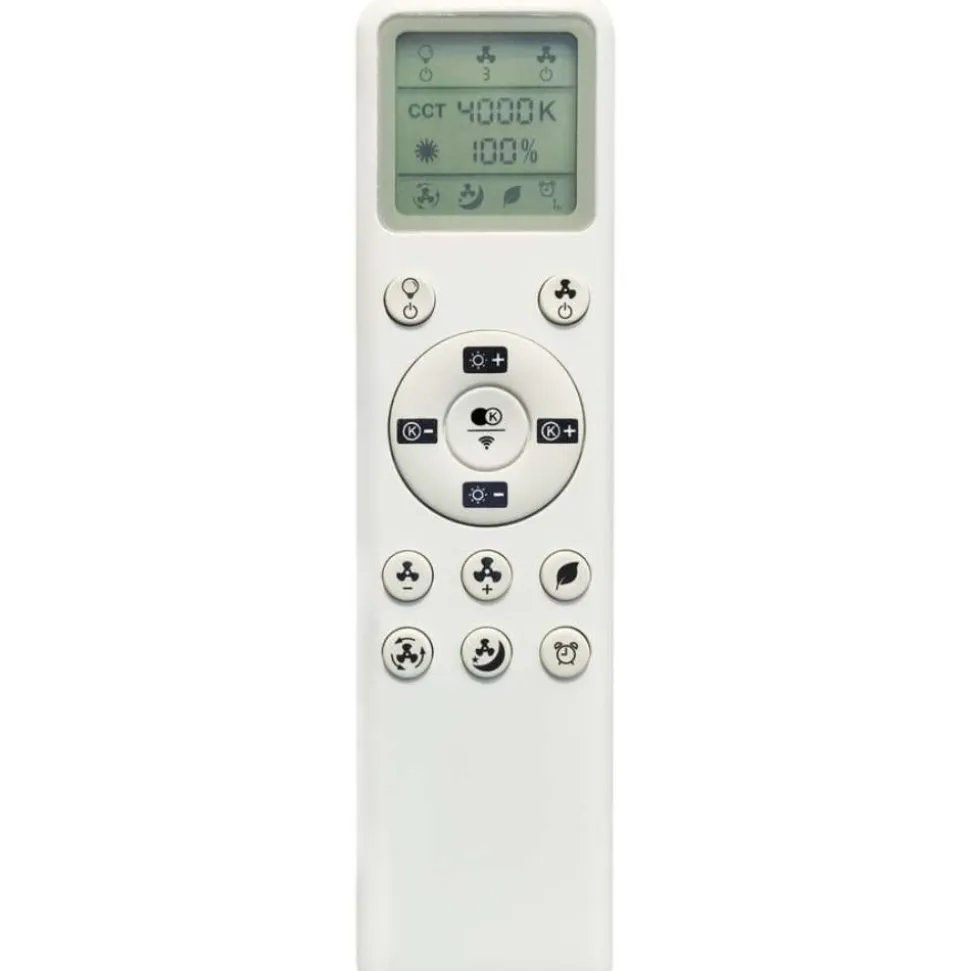 Ventilatore da soffitto pale retrattili bianco led cct ambienti 13-20mq