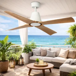 Ventilatore da soffitto per esterno ip44 balcone max 28mq smart app