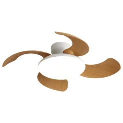 Ventilatore da soffitto pale retrattili legno led cct 13mq con telecomando
