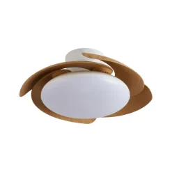 Ventilatore da soffitto pale retrattili legno led cct 13mq con telecomando