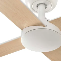 Ventilatore da soffitto pale intercambiabili bianco frassino telecomando 28mq