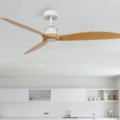 Ventilatore da soffitto per camera da letto legno chiaro 17mq app