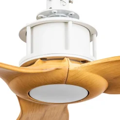 Ventilatore da soffitto per camera da letto legno chiaro 17mq app