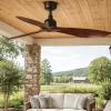 Ventilatore da soffitto per balcone ip44 legno scuro motore silenzioso