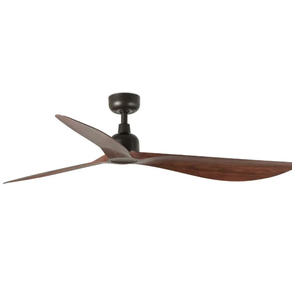 Ventilatore da soffitto per balcone ip44 legno scuro motore silenzioso