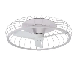 Ventilatore da soffitto plafoniera bianco 13mq con telecomando