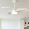 Ventilatore da soffitto per cameretta bianco luce led cct con telecomando 13mq