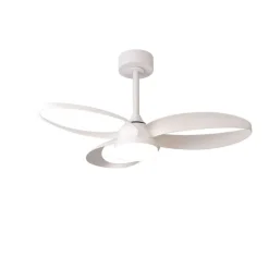 Ventilatore da soffitto per cameretta bianco luce led cct con telecomando 13mq