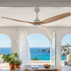 Ventilatore da soffitto smart app bianco ambienti 28mq led cct