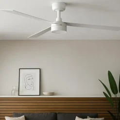 Ventilatore da soffitto smart con luce pale bianco da 28mq