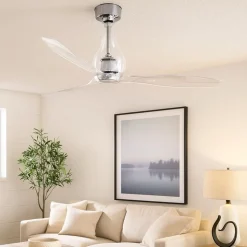 Ventilatore da soffitto smart app trasparente ambienti max 17mq