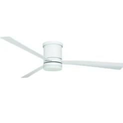 Ventilatore da soffitto tre pale bianco con luce telecomando