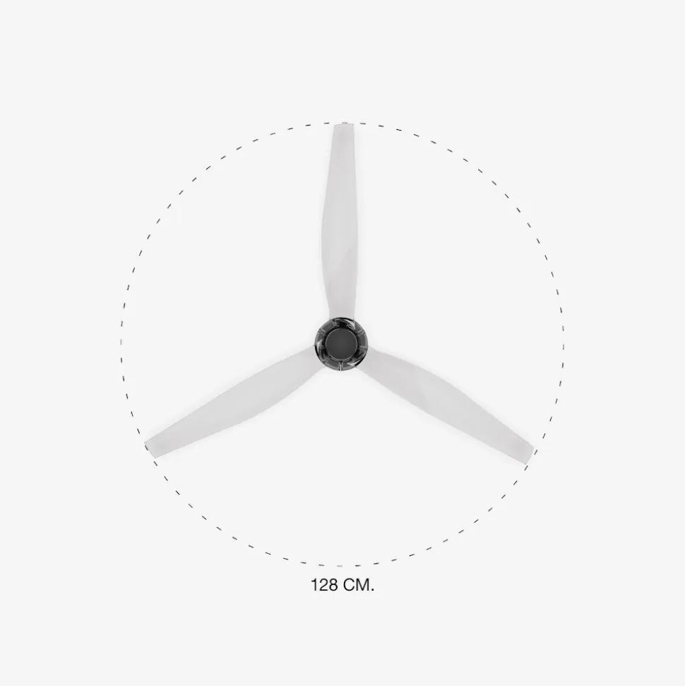 Ventilatore da soffti trasparente smart app stanze max 17mq