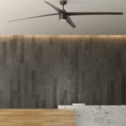 Ventilatore da sofitto marrone con luce led cct wizz smart app 39mq